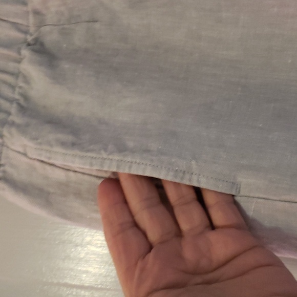 JJill light gray linen ankle pants with elastic waist - Picture 2 of 4